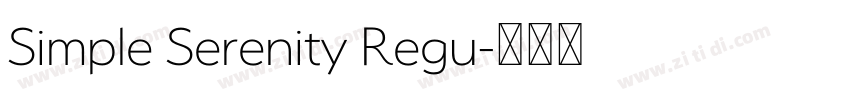 Simple Serenity Regu字体转换